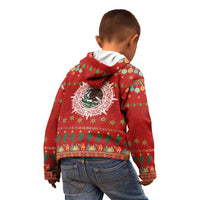 Mexico Merry Christmas Kid Hoodie Mexican Cultural Emblem Xmas Style - Polynesian Pride