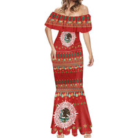 Mexico Merry Christmas Mermaid Dress Mexican Cultural Emblem Xmas Style - Polynesian Pride