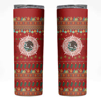 Mexico Merry Christmas Skinny Tumbler Mexican Cultural Emblem Xmas Style - Polynesian Pride