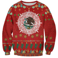 Mexico Merry Christmas Sweatshirt Mexican Cultural Emblem Xmas Style - Polynesian Pride
