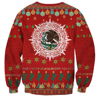 Mexico Merry Christmas Sweatshirt Mexican Cultural Emblem Xmas Style - Polynesian Pride