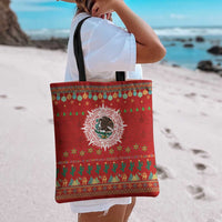Mexico Merry Christmas Tote Bag Mexican Cultural Emblem Xmas Style - Polynesian Pride