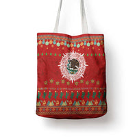 Mexico Merry Christmas Tote Bag Mexican Cultural Emblem Xmas Style - Polynesian Pride