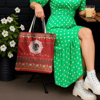 Mexico Merry Christmas Tote Bag Mexican Cultural Emblem Xmas Style - Polynesian Pride