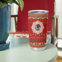 Mexico Merry Christmas Tumbler Cup Mexican Cultural Emblem Xmas Style - Polynesian Pride