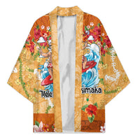 Hawaii Mele Kalikimaka Kimono Funny Santa Claus Surfing on Tropical Plants - Polynesian Pride