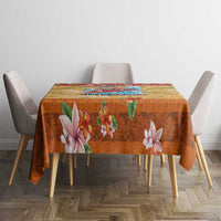 Hawaii Mele Kalikimaka Tablecloth Funny Santa Claus Surfing on Tropical Plants - Polynesian Pride