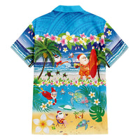 Polynesian Merry Christmas Hawaiian Shirt Funny Santa Beach Tropical Plant and Turtle LT03 - Polynesian Pride