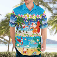 Polynesian Merry Christmas Hawaiian Shirt Funny Santa Beach Tropical Plant and Turtle LT03 - Polynesian Pride