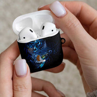 Aotearoa Matariki AirPods Case Maori Tribal with Silver Fern and Tui Bird Galaxy Style - Polynesian Pride