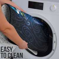 Aotearoa Matariki Bathroom Set Maori Tribal with Silver Fern and Tui Bird Galaxy Style - Polynesian Pride