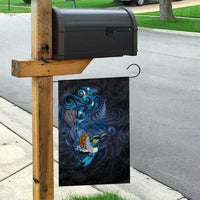 Aotearoa Matariki Garden Flag Maori Tribal with Silver Fern and Tui Bird Galaxy Style - Polynesian Pride