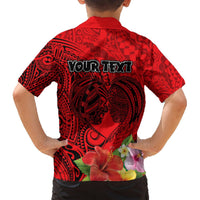 Personalised Hawaii Valentine Day Hawaiian Shirt Couple Love Heart mix Hibiscus and Polynesian Tattoo LT03 - Polynesian Pride