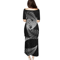 New Zealand Valentine Day Puletasi Aotearoa Warrior and Woman Love Heart Maori Pattern LT03 - Polynesian Pride