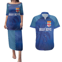 Custom Fiji Football-Towards World Cup 2026 Couples Matching Puletasi and Hawaiian Shirt