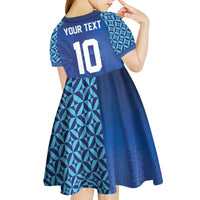 Custom Fiji Football-Towards World Cup 2026 Kid Short Sleeve Dress