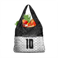 Custom Hawaii Volleyball-Kakau Motif Grayscale Color Grocery Bag LT03 1-pack One Size Black - Polynesian Pride