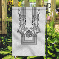 Philippines Barong Style Garden Flag with Polynesian Art and Leaf Motif Black-White Color LT03 Garden Flag White - Polynesian Pride