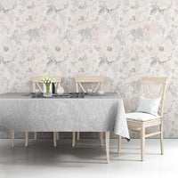 Philippines Barong Style Tablecloth with Polynesian Art and Leaf Motif Black-White Color LT03 - Polynesian Pride