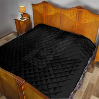 Philippines Barong Style Quilt with Polynesian Art and Leaf Motif Black Color LT03 - Polynesian Pride