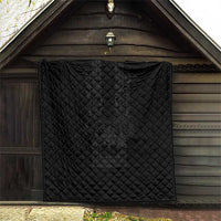 Philippines Barong Style Quilt with Polynesian Art and Leaf Motif Black Color LT03 - Polynesian Pride