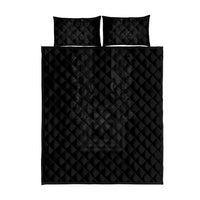 Philippines Barong Style Quilt Bed Set with Polynesian Art and Leaf Motif Black Color LT03 - Polynesian Pride