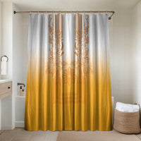 Philippines Barong Style Bathroom Set with Polynesian Art and Leaf Motif Yellow Color LT03 Shower Curtain Only Yellow - Polynesian Pride