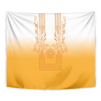 Philippines Barong Style Tapestry with Polynesian Art and Leaf Motif Yellow Color LT03 - Polynesian Pride