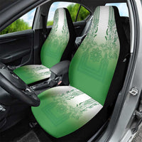 Philippines Barong Style Car Seat Cover with Polynesian Art and Leaf Motif Green Color LT03 - Polynesian Pride