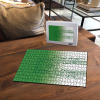 Philippines Barong Style Puzzle with Polynesian Art and Leaf Motif Green Color LT03 - Polynesian Pride