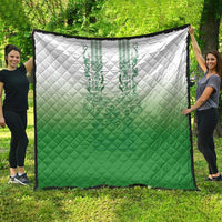 Philippines Barong Style Quilt with Polynesian Art and Leaf Motif Green Color LT03 - Polynesian Pride