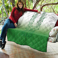 Philippines Barong Style Quilt with Polynesian Art and Leaf Motif Green Color LT03 - Polynesian Pride