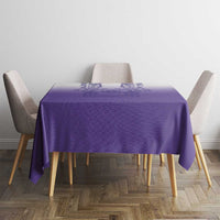 Philippines Barong Style Tablecloth with Polynesian Art and Leaf Motif Purple Color