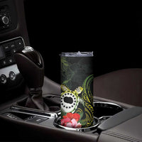 Kia Orana Cook Islands Skinny Tumbler Turtle and Hibiscus Polynesian Pattern