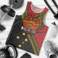 Papua new Guinea Goroka Show Men Tank Top Bird-of-paradise and Melanesian Tattoo Pattern