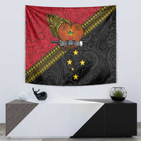 Papua New Guinea Goroka Show Tapestry Bird-of-paradise and Melanesian Tattoo Pattern LT03 - Polynesian Pride