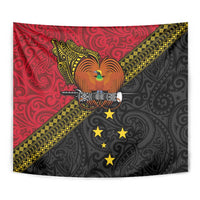 Papua New Guinea Goroka Show Tapestry Bird-of-paradise and Melanesian Tattoo Pattern LT03 - Polynesian Pride