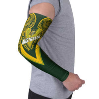 Australia Rugby Custom Arm Sleeves Aboriginal Art Sporty Style - Polynesian Pride