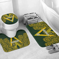 Australia Rugby Custom Bathroom Set Aboriginal Art Sporty Style - Polynesian Pride