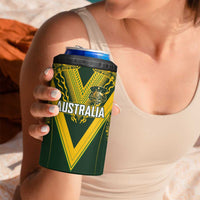 Australia Rugby Custom 4 in 1 Can Cooler Tumbler Aboriginal Art Sporty Style - Polynesian Pride