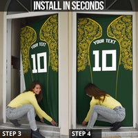 Australia Rugby Custom Door Cover Aboriginal Art Sporty Style - Polynesian Pride