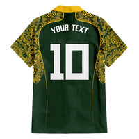 Australia Rugby Custom Hawaiian Shirt Aboriginal Art Sporty Style - Polynesian Pride