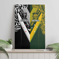 Aotearoa Australia Rugby Canvas Wall Art Maori and Aboriginal Art Sporty Style - Polynesian Pride