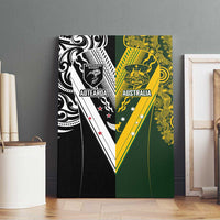 Aotearoa Australia Rugby Canvas Wall Art Maori and Aboriginal Art Sporty Style - Polynesian Pride