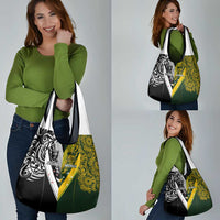 Aotearoa Australia Rugby Grocery Bag Maori and Aboriginal Art Sporty Style - Polynesian Pride