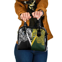 Aotearoa Australia Rugby Shoulder Handbag Maori and Aboriginal Art Sporty Style - Polynesian Pride
