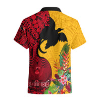 Papua New Guinea Hawaiian Shirt Birds Of Paradise Mix Tropical Flower Polynesian Pattern LT03 - Polynesian Pride