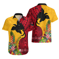 Papua New Guinea Hawaiian Shirt Birds Of Paradise Mix Tropical Flower Polynesian Pattern LT03 - Polynesian Pride