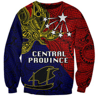 Custom Papua New Guinea Central Province Sweatshirt PNG Birds Of Paradise Polynesian Arty Style LT03 Unisex Red - Polynesian Pride