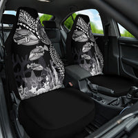 Hawaiian Reef Triggerfish Car Seat Cover Polynesian Art with Tribal Humuhumunukunukuapua'a LT03 One Size Black - Polynesian Pride